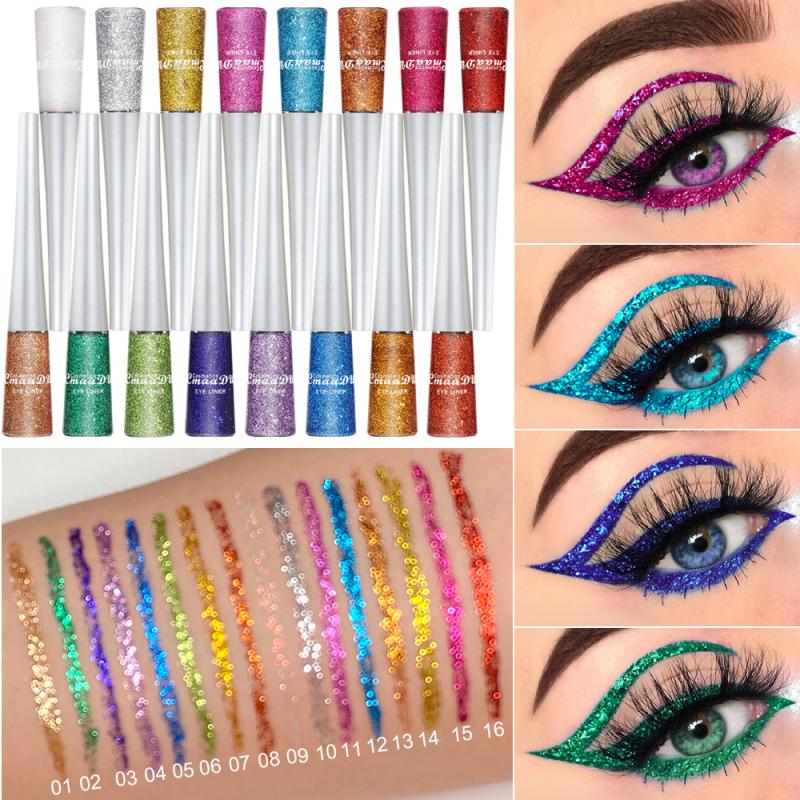 16 Colors Matte Eyeliner Liquid Waterproof Easy To Wear Make Up Matte Eye Liner Blue Red Green Brown Eyeliner Color Liner TSLM1