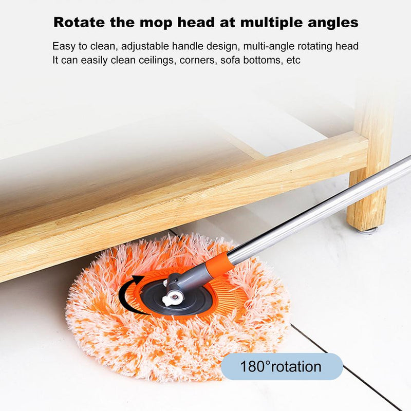 【Coral Fleece Mop 】Telescopic Rod Coral Fleece Mop Ceiling Floor Dust Removal And Wall Cleaning Tool For Lazy People A Handy Tool For FloorCleaning