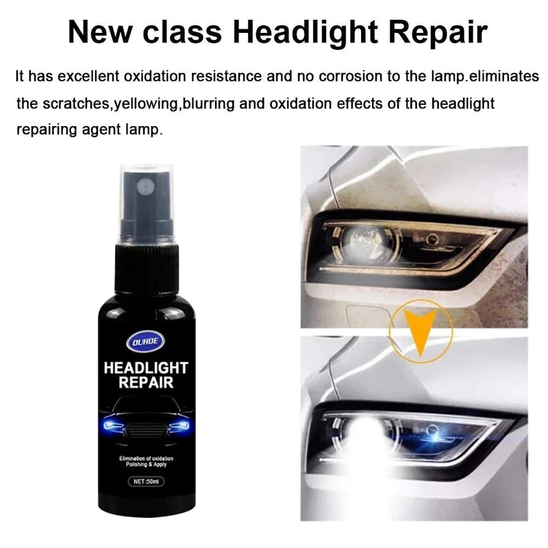 Car Headlight Polishing Agent Scratch Remover Repair Fluid Headlight Renewal Polish And Maintenance Liquid Kit Auto Accessories