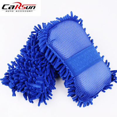 Casun Microfiber Car Washer Sponge Cleaning Car Care Detailing Brushes Washing Towel Auto Gloves Styling Accessories