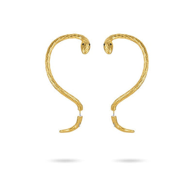 Goth Snake Hoop Earrings For Women Gold Color Big Animals Earings Hoops  Fashion Jewelry Gift