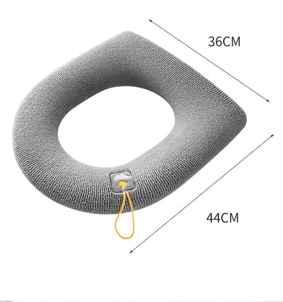 Winter Warm Toilet Seat Cover Closestool Mat Washable Soft O-shape Pad Bidet Cover