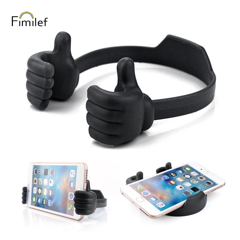 Fimilef Universal Lazy Tablets Phone Holder Flexible Mobile Cell Phone Desk Desktop Table Mount Stand Portable Thumb Bracket