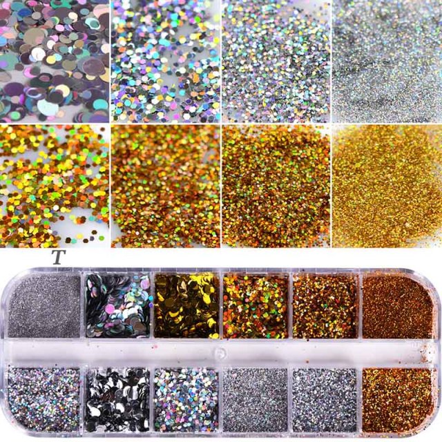 Luminous Nail Neon Glitter Sequin Butterfly Hexagon Fluorescent Green Flake Glow in the Dark Nail Art Manicure Decoration BE1861