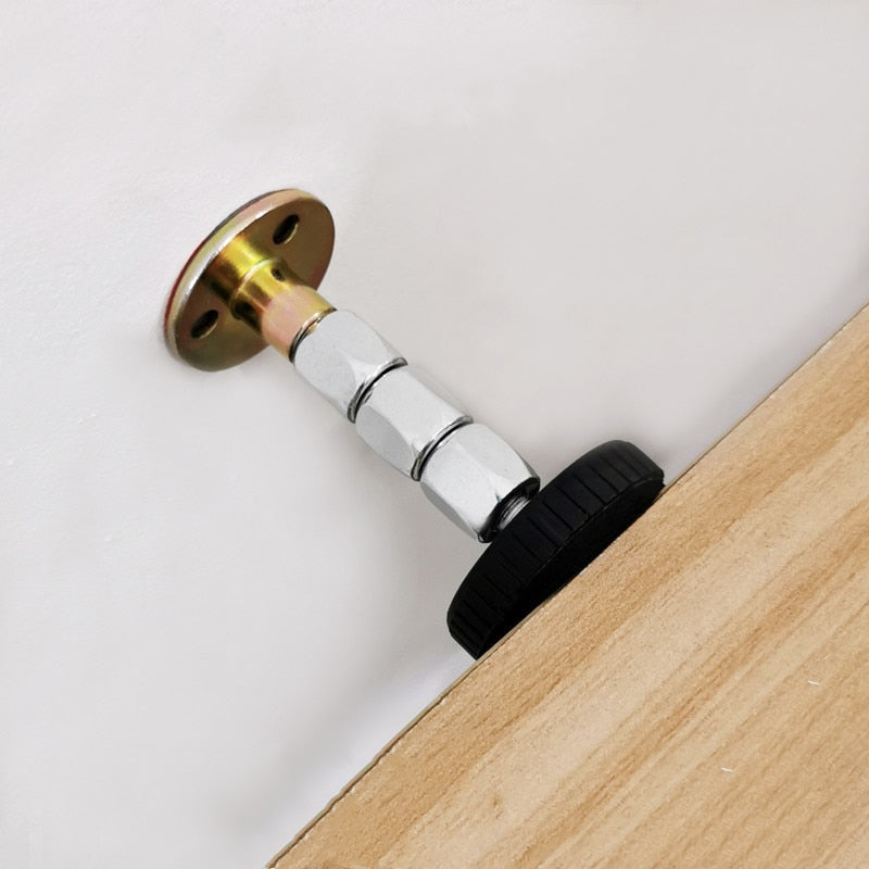 Adjustable Furniture Fixed Bracket Stainless Steel Alloy Wall Bed Stabilizer Self-adhesive Door Stopper Anti-shake Hardware