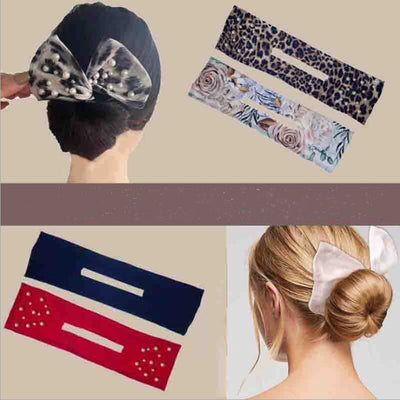 Women Hair Styling Headband Hair Twist French Stylish Hair Bun Vintage Party Hair Styling Buns For Women-z