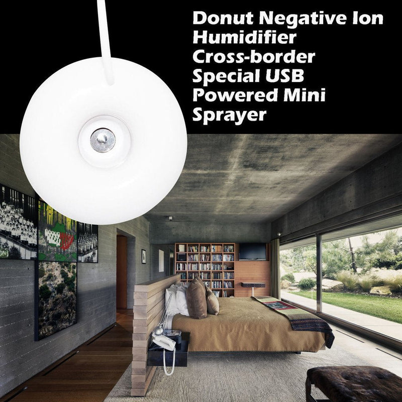 Mini USB Air Humidifier Portable Donuts Negative Ion Humidifier USB Air Humidifier Purifier Aroma Diffuser Steam For Home