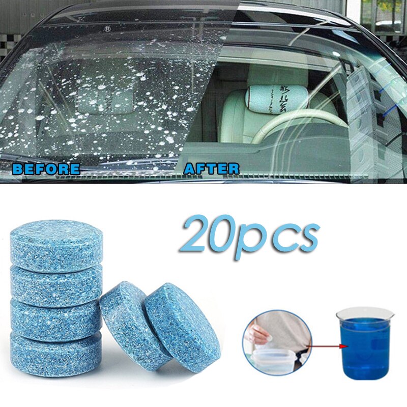 Car Windshield Cleaner Effervescent Tablets Solid Washer Agent Universal Automobile Glass Water Dust Soot Remover