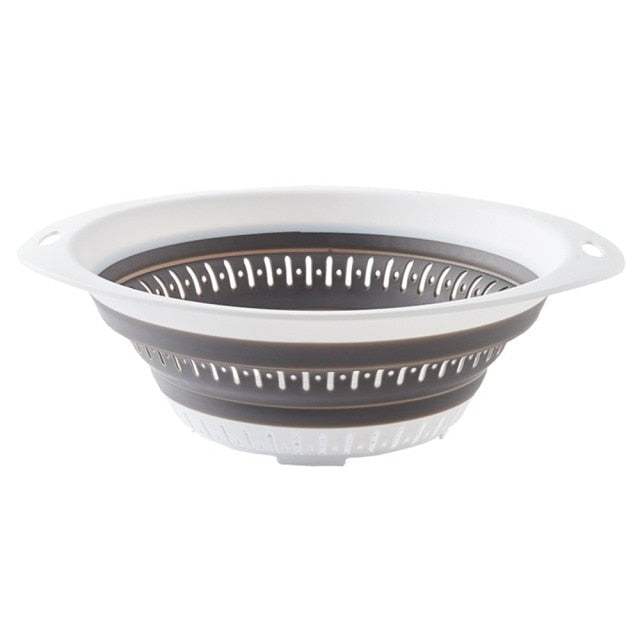 Kitchen Folding Drainer Storag Basket Folding Strainer Fruit Vegetable Drain Device Foldable Colander Kitchen Utensils Organzier