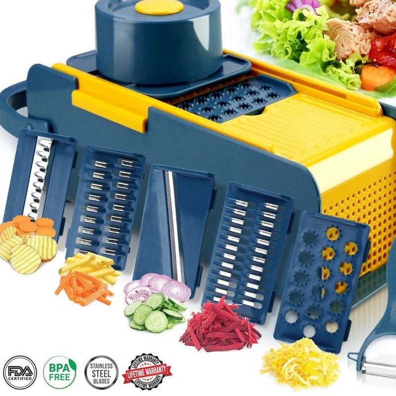 Multifunctional  vegetable Slicer Vegetable cutter  Fruit  Potato Peeler Carrot Grater Kitchen accessories basket vegetable slicer