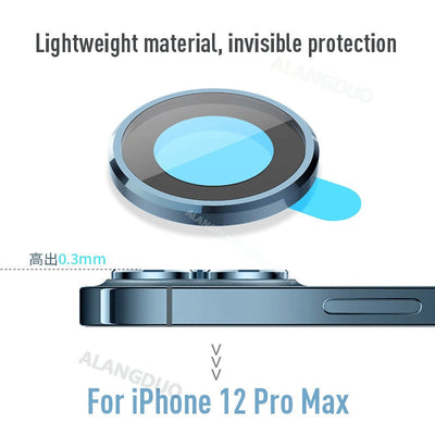 For iPhone 11 12 13 Pro Max Back metal Camera Lens Tempered Glass For iPhone 12 pro Max Case Protection Ring Screen Protector