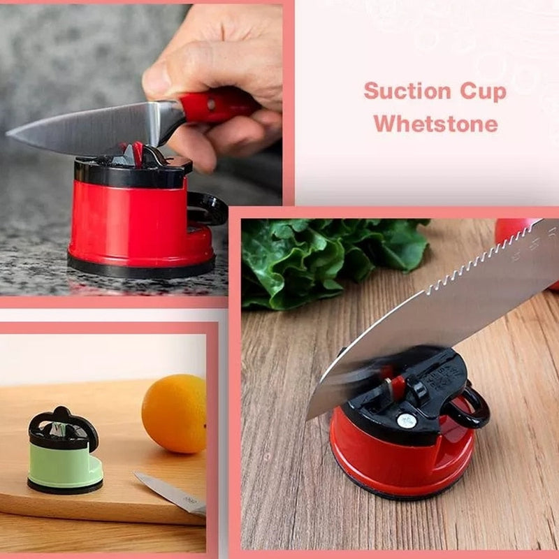 【Suction Cup Whetstone 】Suction Cup Whetstone Knives Sharpener Professional Knife Sharpening Grinding Stone Tungsten afilador de cuchillo Kitchen Tool