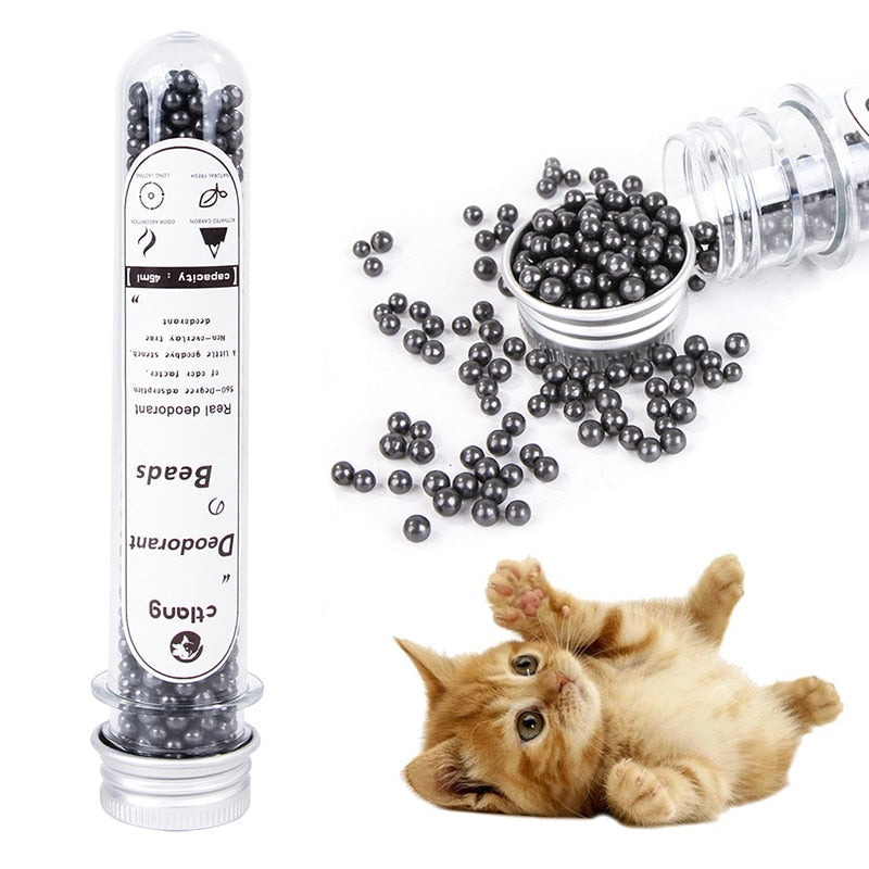 Long-Lasting Activated Carbon Absorbs To Cat Stink Bead Dustless Pets Litter Sand Cat Litter Deodorant Beads Activated Carbon Absorbs To Cat Stink Bead Pet Cat Litter Cleaning Supplies