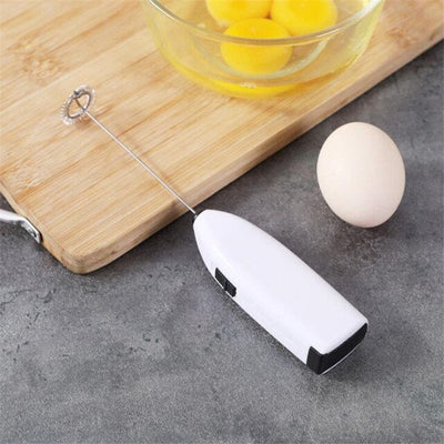 【HOT SALE】Portable Mini Electric Hand-held Handle Coffee Foaming Milk Frother Whisk Cream Mixer Latté Juice Blender Kitchen Tools Creative Egg Scrambler Eggs Mixing Maker