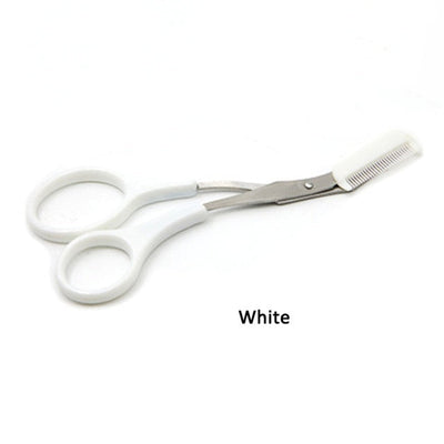 Eyebrow Trimmer Scissor with Comb Facial Eyelash Hair Removal Grooming Shaping Eyebrow Shaver Cosmetic Makeup Accessories