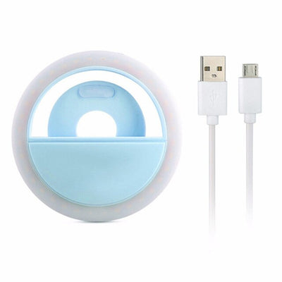 Mini Mobile Phone LED Selfie Light Anchor Beauty Lens Live Rechargeable Broadcast Artifact Round Ring Mobile Phone Fill Light