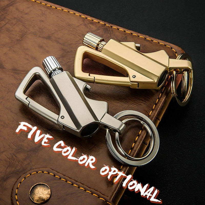 HOT SALES！！！Multifunctional Portable Permanent Metal Keychain Lighter with Bottle Opener