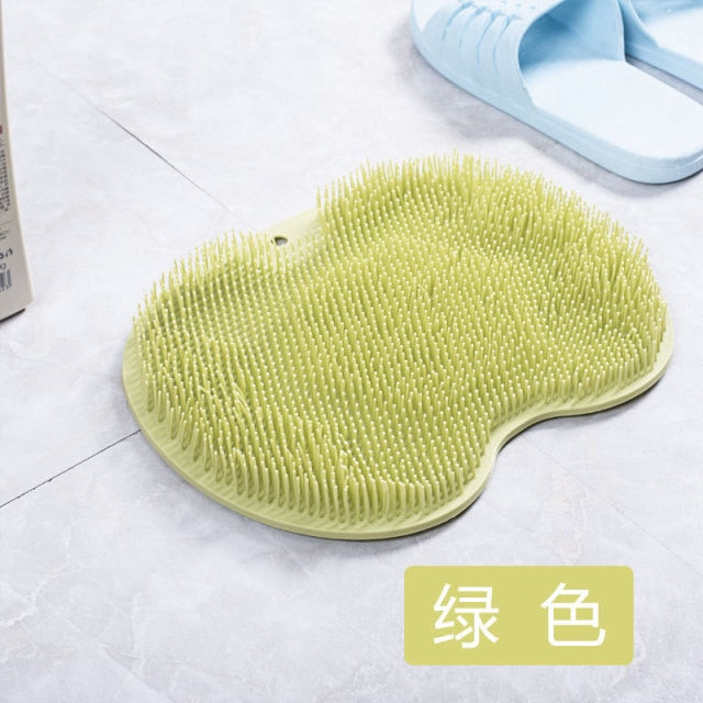 NEW Multifunctional back rubbing artifact with suction cup brush back bath bathroom foot rubbing plantar massage brush TPE foot pad Magic Bath Sponge Dead Skin Removing