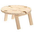 Wooden Outdoor Folding Picnic-Table With Holder 2 In 1