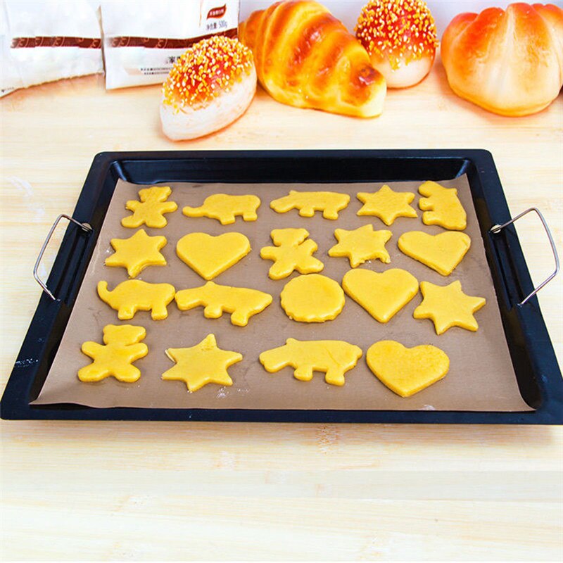 2 Sizes Baking Mat High Temperature Resistant Sheet Pastry Baking Oilpaper Heat-resistant Pad Non-stick For Outdoor BBQ