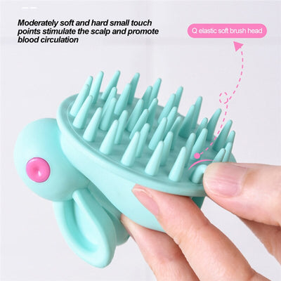 Silicone Head Body To Wash Clean Care Hair Root Itching Scalp Massage Comb Shower Brush Bath Spa Anti-Dandruff Shampoo