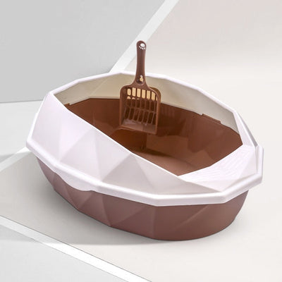 2022 cat Litter Box Semi-closed Anti-Splash Reusable Cat Bedpans Pet Toilet Cleaning Supplies Small Cat Toilet Semi-closed