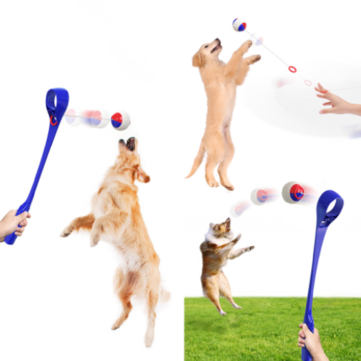 1 SET Dog Ball Launcher Stick Interactive Toy