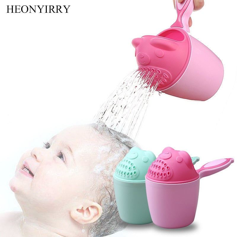 HOT SALE Cute Cartoon Baby Bath Caps Toddle Shampoo Cup Children Bathing Bailer Baby Shower Spoons Child Washing Hair Cup Kids Bath Tool