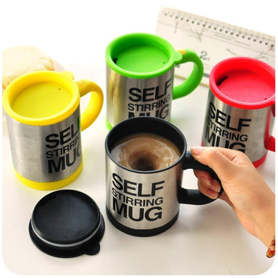 400ML Self Stirring Mug Stainless Steel mix Coffee tea Cup with Lid Automatic Electric Lazy Coffee Milk Mixing auto stirring mug