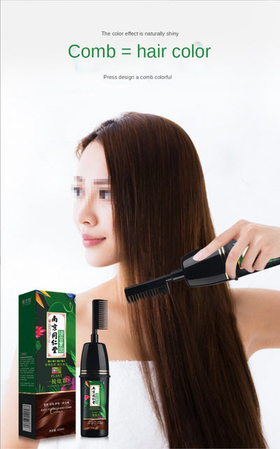 220ml Tongrentang Green Gold Home Garden Plant Color One Wash and One Comb Color Hair Dye Free shipping