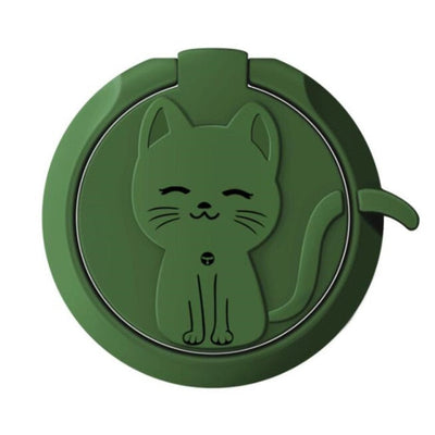 Circle Cat Liquid Feel Mobile Finger Ring Phone Stand Holder Car Bracket Phone Holder Stand Suporte Celular For iPhone All Phone