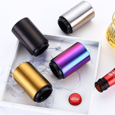 HOT Magnetic Automatic Beer Bottle Opener Stainless Steel Beverage Bottles Wine Openers Jar Opener Bar Tools Kitchen Gadget