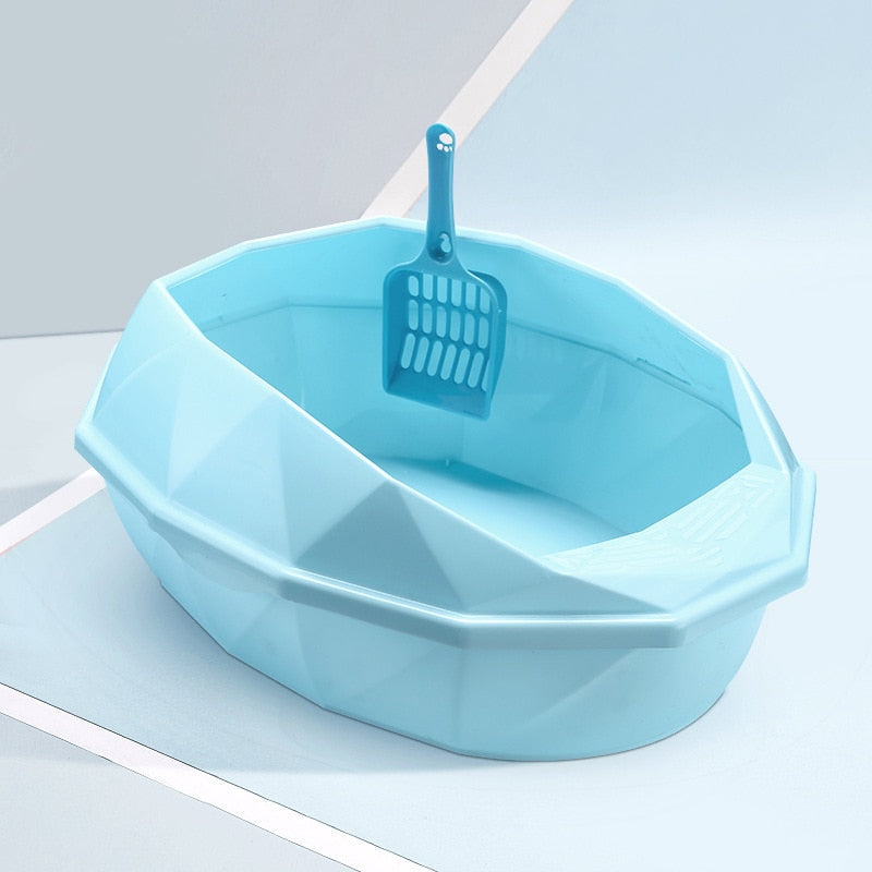 2022 cat Litter Box Semi-closed Anti-Splash Reusable Cat Bedpans Pet Toilet Cleaning Supplies Small Cat Toilet Semi-closed