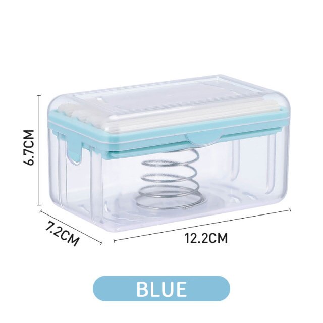 2022 NEW Soap Dish With Spring For Bathroom Creative Soap Box With Cover Soap Holder Dustproof Storage Container With Drain Hole Outdoor Travel Supplies Spring soap box