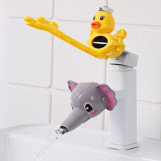 Cartoon Faucet Extender for Kids Hand Washing In Bathroom Sink Accessories Water Pipe Splash-proof Convenient for Baby Washing