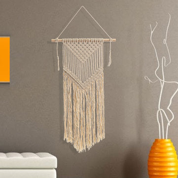 Handmade Macrame Woven Knitting Wall Hanging Tapestry Rope