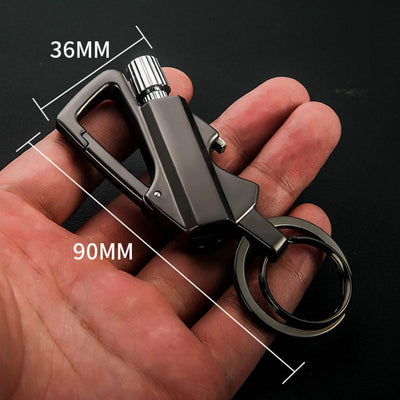 HOT SALES！！！Multifunctional Portable Permanent Metal Keychain Lighter with Bottle Opener