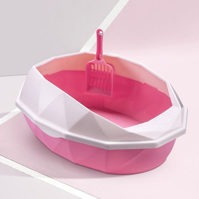 2022 cat Litter Box Semi-closed Anti-Splash Reusable Cat Bedpans Pet Toilet Cleaning Supplies Small Cat Toilet Semi-closed