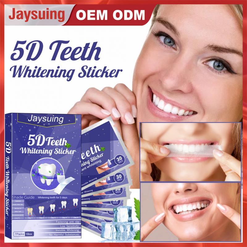 5D Gel Teeth Whitening Strips White Tooth Kit Oral Hygiene Care Strip For False Teeth Veneers Whiten Gel Dry Tooth Paste Bleach