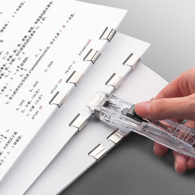 【Office Push Clamp】Document Push Clamp Binder Paper Clips School Office Supplies Binding Stationery Metal Clip Holder Small Business Supplies