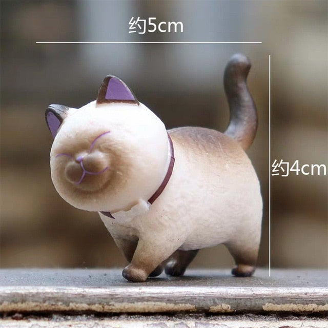 [mystery box!!!]mini kawaii bell cat Japan Anime lovely simulation animal Cat PVC action figure decoration toy collectible model kids toys gift