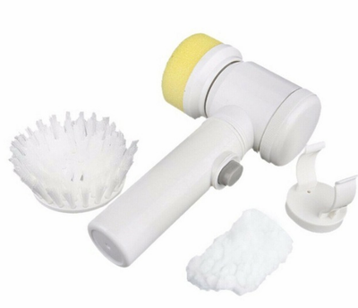 5in1 Handheld Electric Cleaning Brush for Bathroom Toile and Tub Brush Rags Kitchen Washing Brush