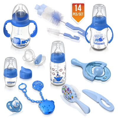 Baby Bottle Food Feeding Kit 14pcs/set Bottle Teether Set Feeding Gifts Premium Set Professional