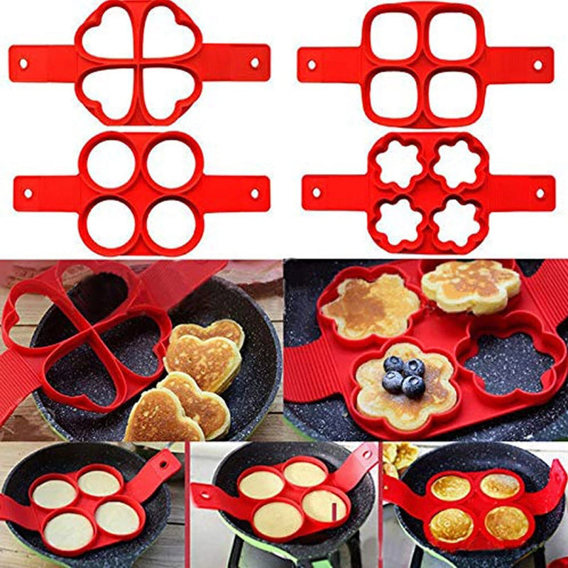 Egg Cooker Pancake Maker Mold Egg Shaper Omelette Nonstick Cooking Tool Pan Flip Eggs Ring Mold Kitchen Gadgets Accessories