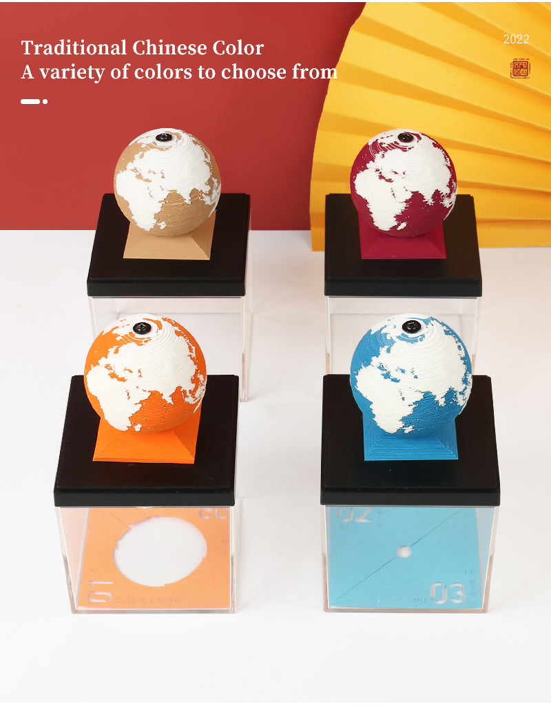 Block Earth Calendar 3D Memo Pad Earth Model Globe Notepad Cubes Miniature Christmas Gifts For New Year 2022 Souvenirs
