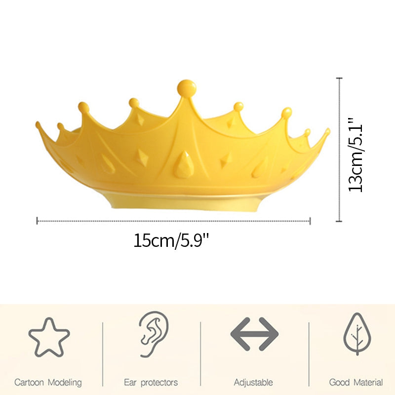 Adjustable Baby Shower Shampoo Cap Crown Shape Wash Hair Shield Hat for Baby Ear Protection Safe Children Shower Head Cover