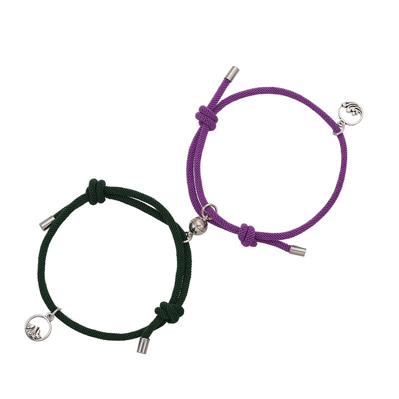 Matching Magnetic Love Couple Bracelet