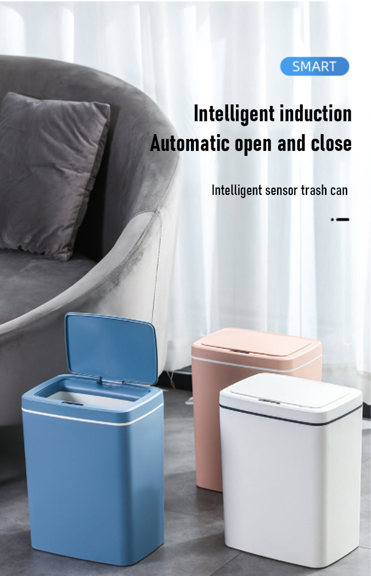 16L Automatic Touchless Smart Sensor Rubbish Waste BinInfrared Motion Kitchen Trash Can Garbage Bins for Home Room Kitchen