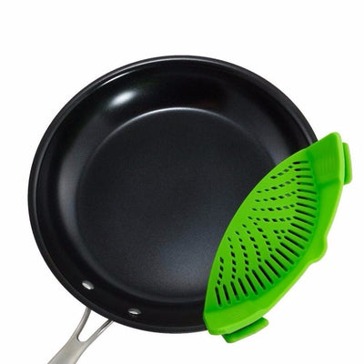 Fashion New Kitchen Extras Silicone No-hands No-Fuss Clip-On Snap Strainer Clip Colander