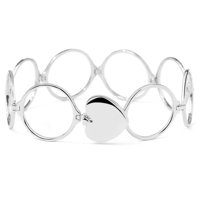 Wonderlife Retractable Ring Bracelet Change Dual-use Heart Folding Ring Bracelets For Women Jewelry